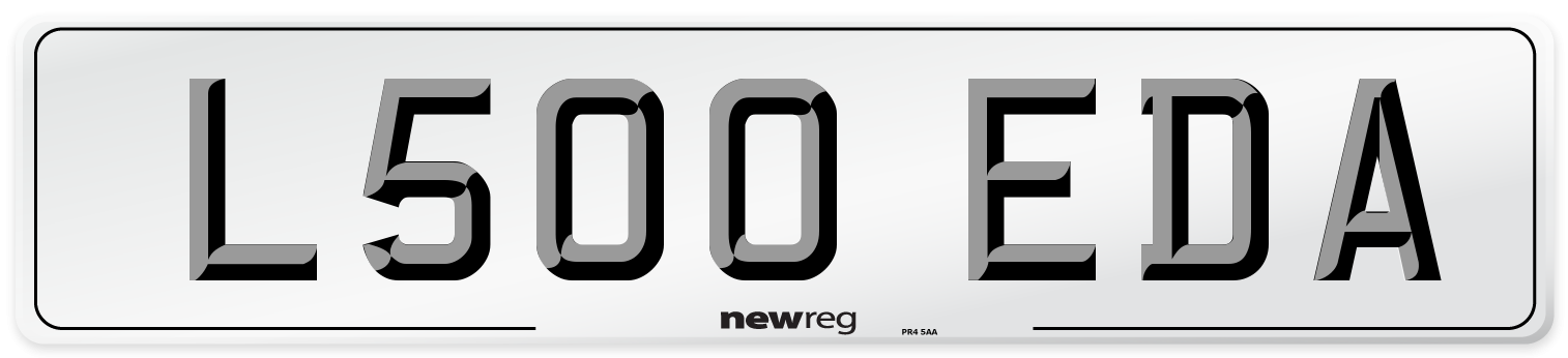 L500 EDA Number Plate from New Reg